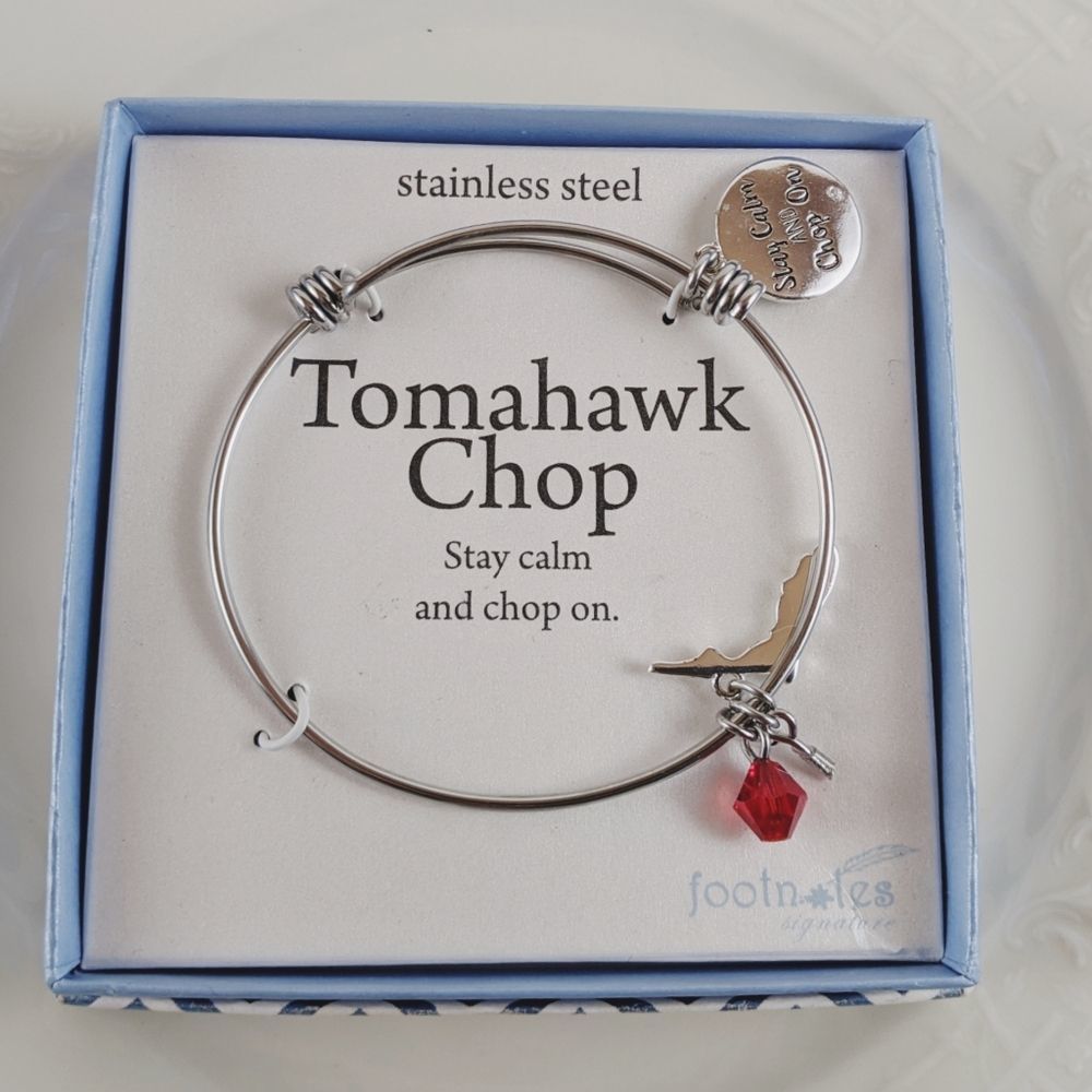 Footnotes Tomahawk Chop Stainless Bracelet New